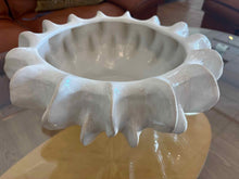 Organic White Ceramic Compote Bowl
