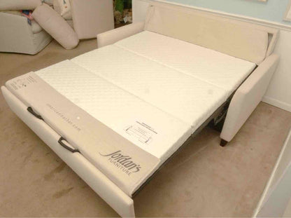 American Leather  3 Cushion  Ecru Upholstered Queen Sleeper