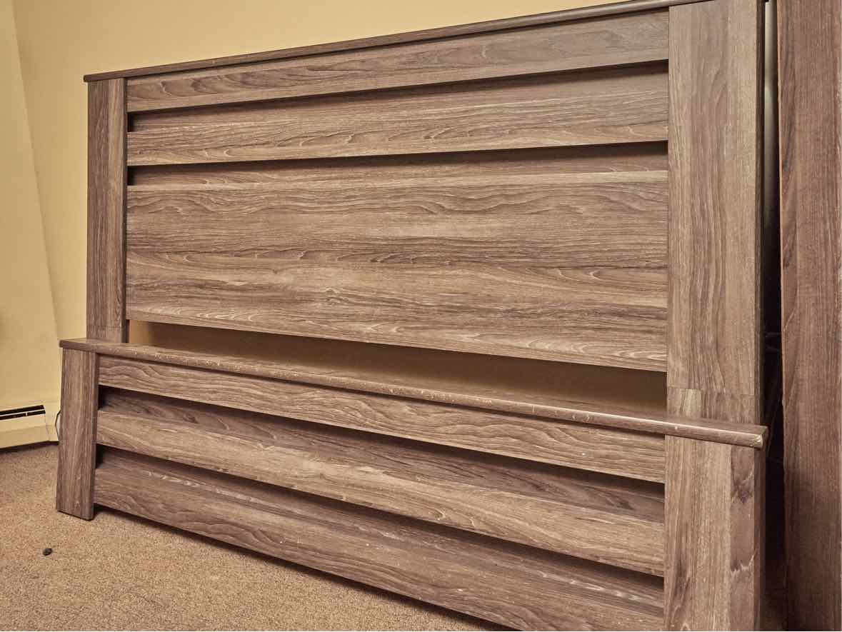 Ashley Furniture'Zelen' Driftwood finish Veneer King Bed