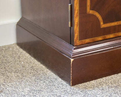 Councill Craftsman Burled Mahogany Breakfront W/ Satinwood Border