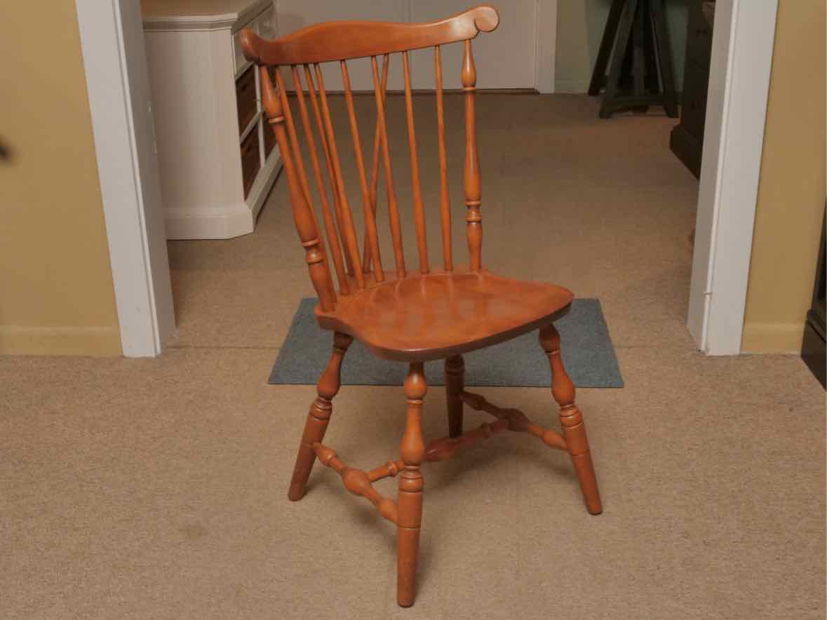 S Bent & Bros. Maple Dining  Table 1 Leaf  & 6  Chair Set