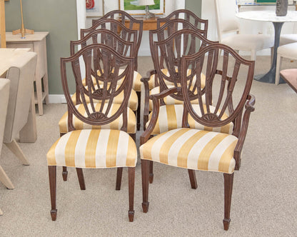 Set of 8 Baker Historic Charleston Mahogany Dining Chairs
