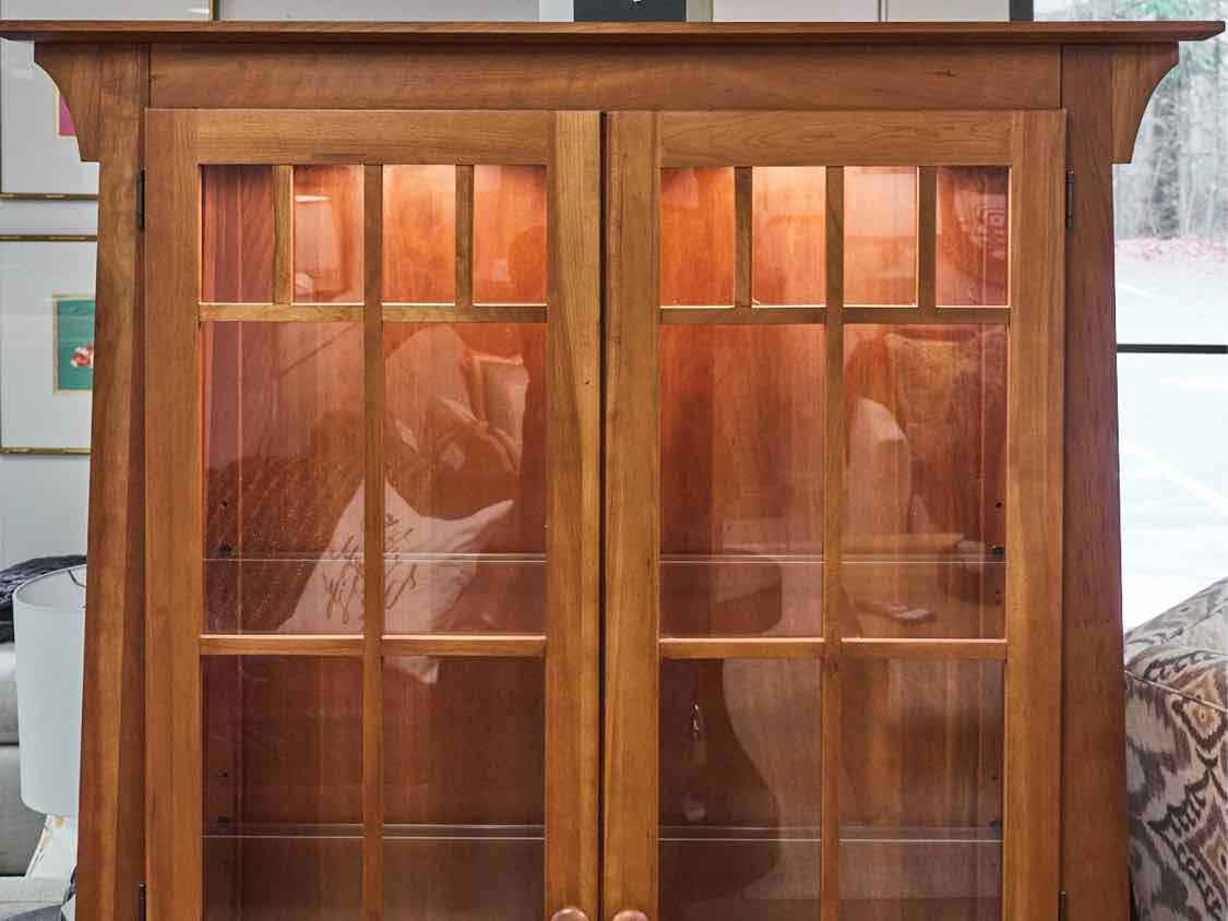 Ethan Allen 'American Inpressions' Mission Style Cherry Display Cabinet