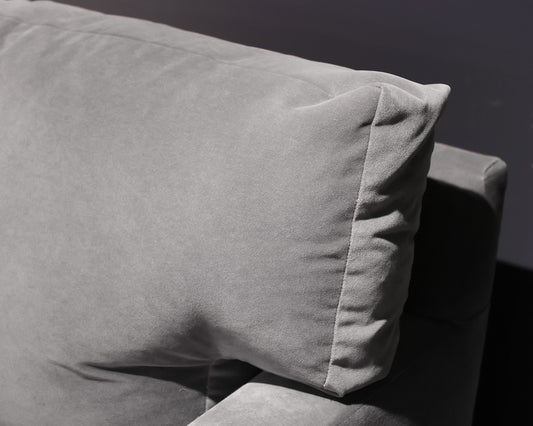 Century Furniture Gray Velvet 2-cushion Sofa