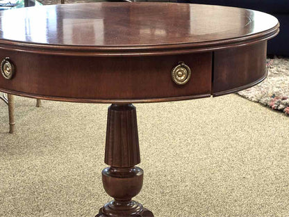 Lane Furniture Mahogany Drum Side Table