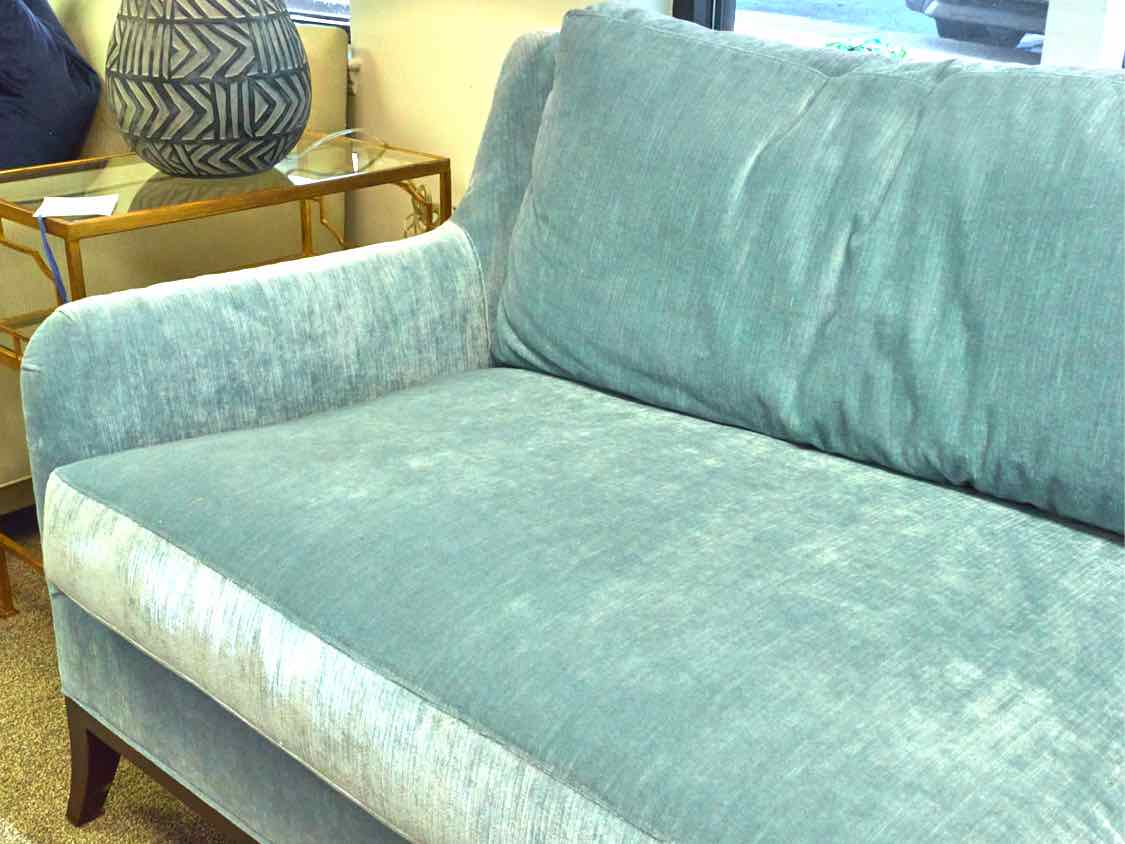 Vanguard Curved Back 'Fisher' Sofa in Velvet