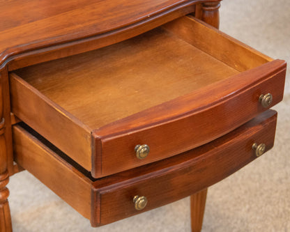 Pair of Pine Cookie Cutter Corner Nightstands