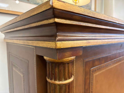 Maitland-Smith Biedermeier-Style Leather Secretary Desk