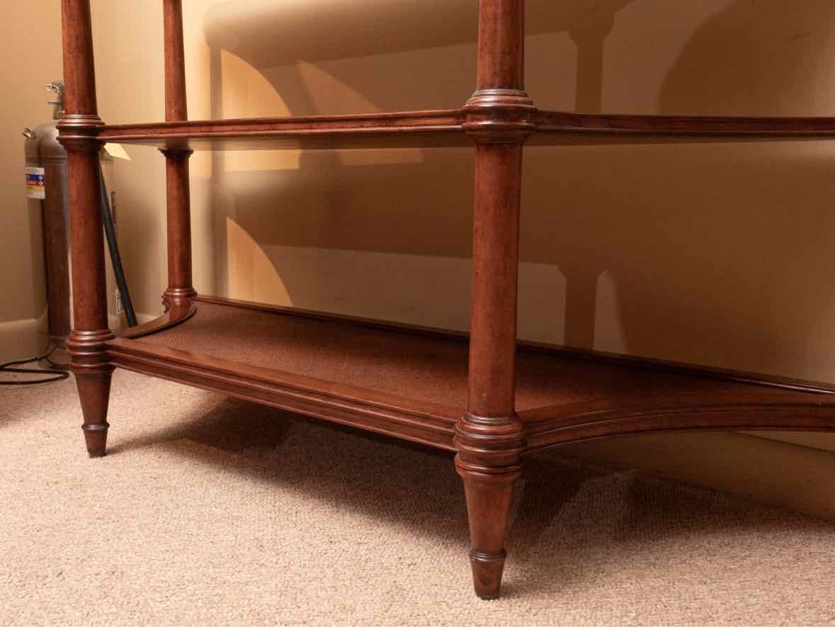 Ethan Allen 'Legacy Collection' 3 Tier Rattan  Entryway  Console