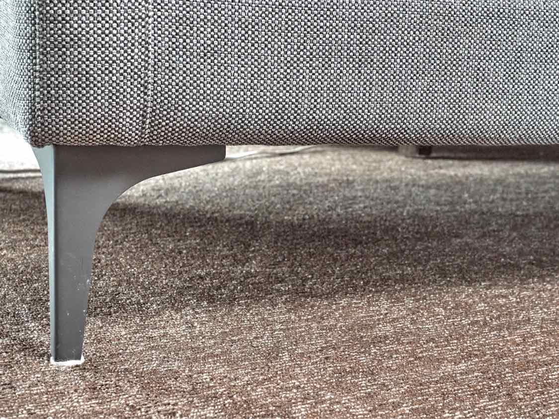 All Modern 2 Cushion Salt & Pepper Upholstered Sofa