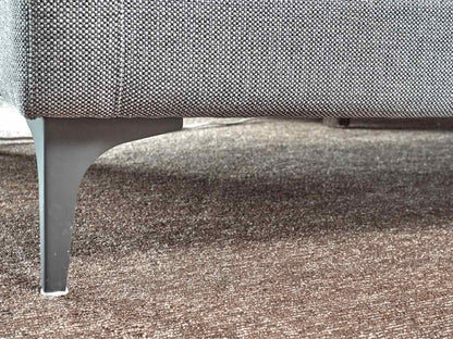 All Modern 2 Cushion Salt & Pepper Upholstered Sofa