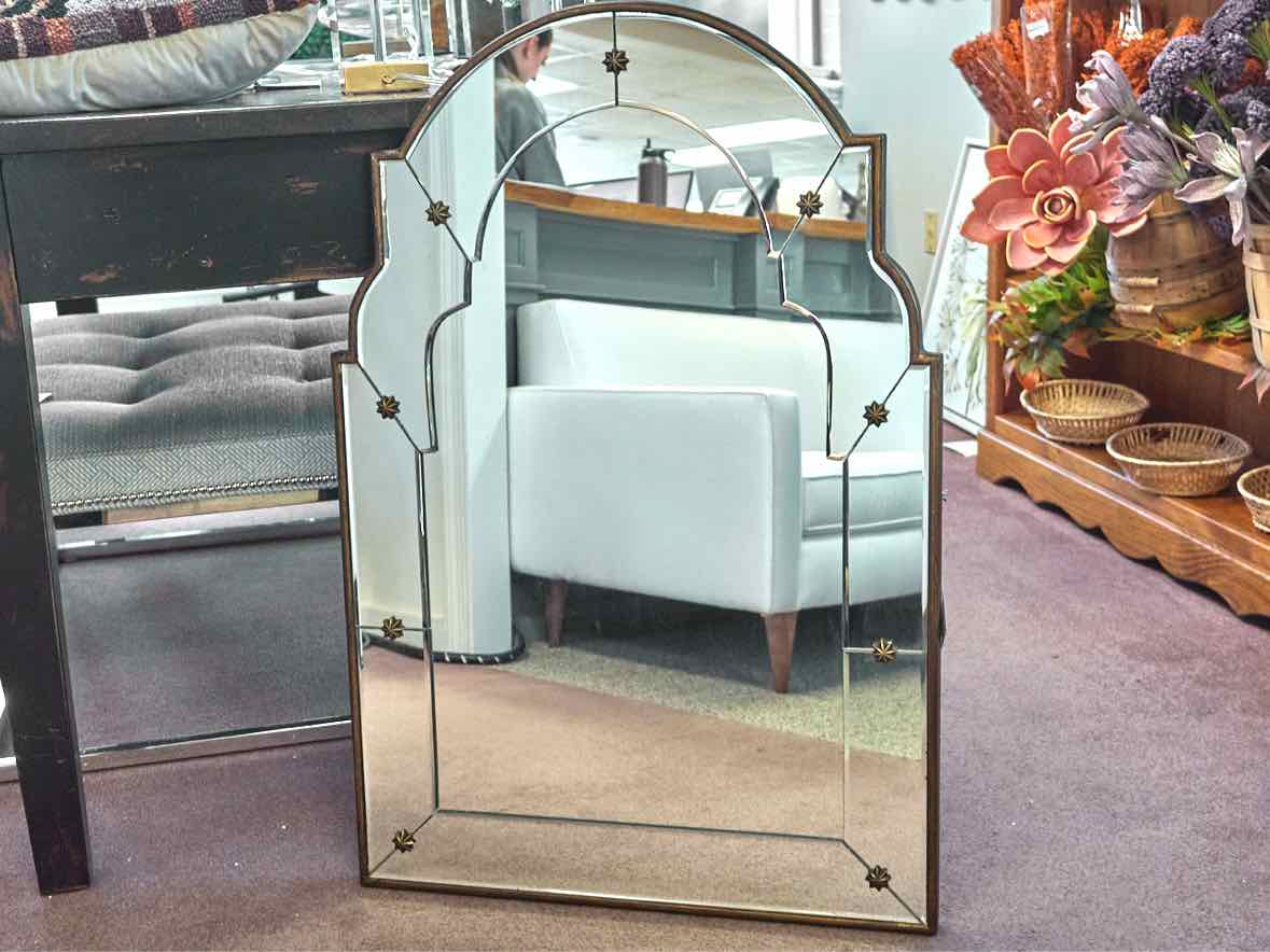 Uttermost Arch Mirror W/ Brass Accents