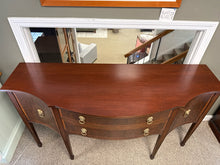Mahogany Bow Top Server with Inlay & Empire Style Pulls