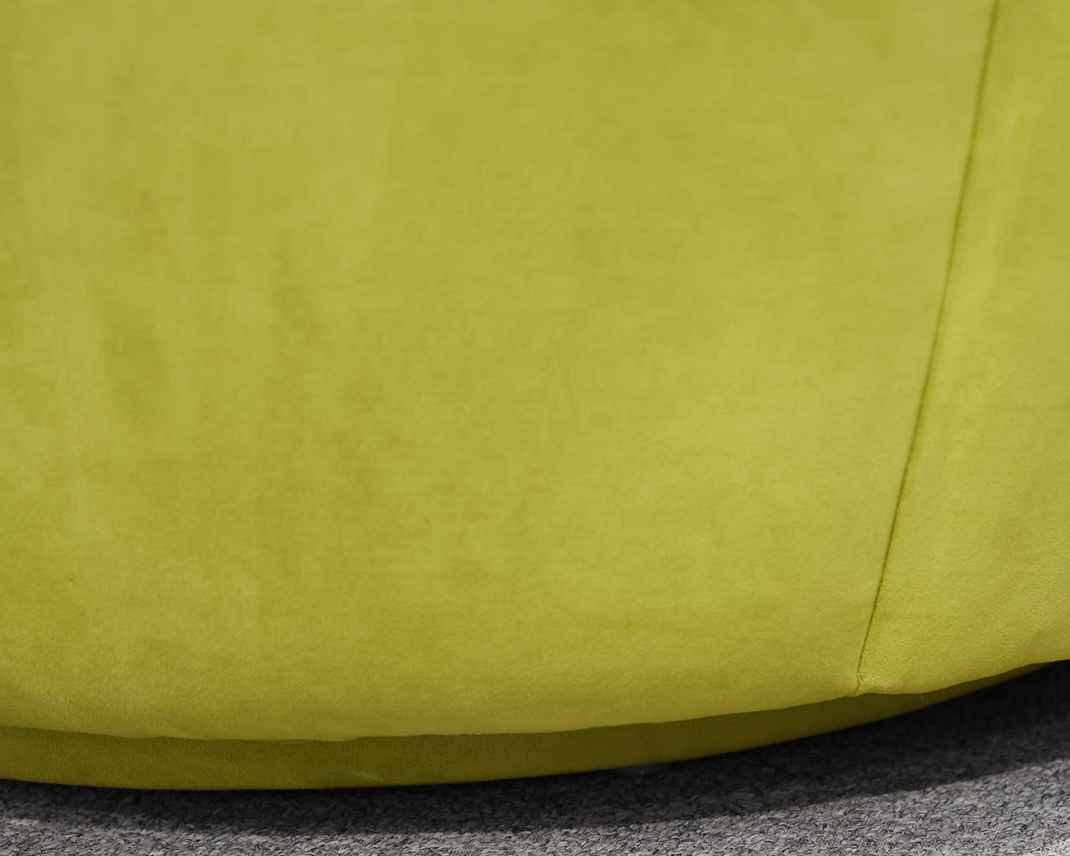 Contemporary Green Suede Swivel Chair