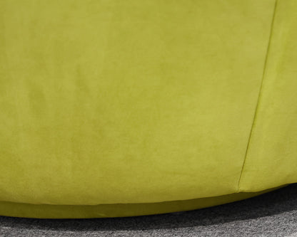 Contemporary Green Suede Swivel Chair