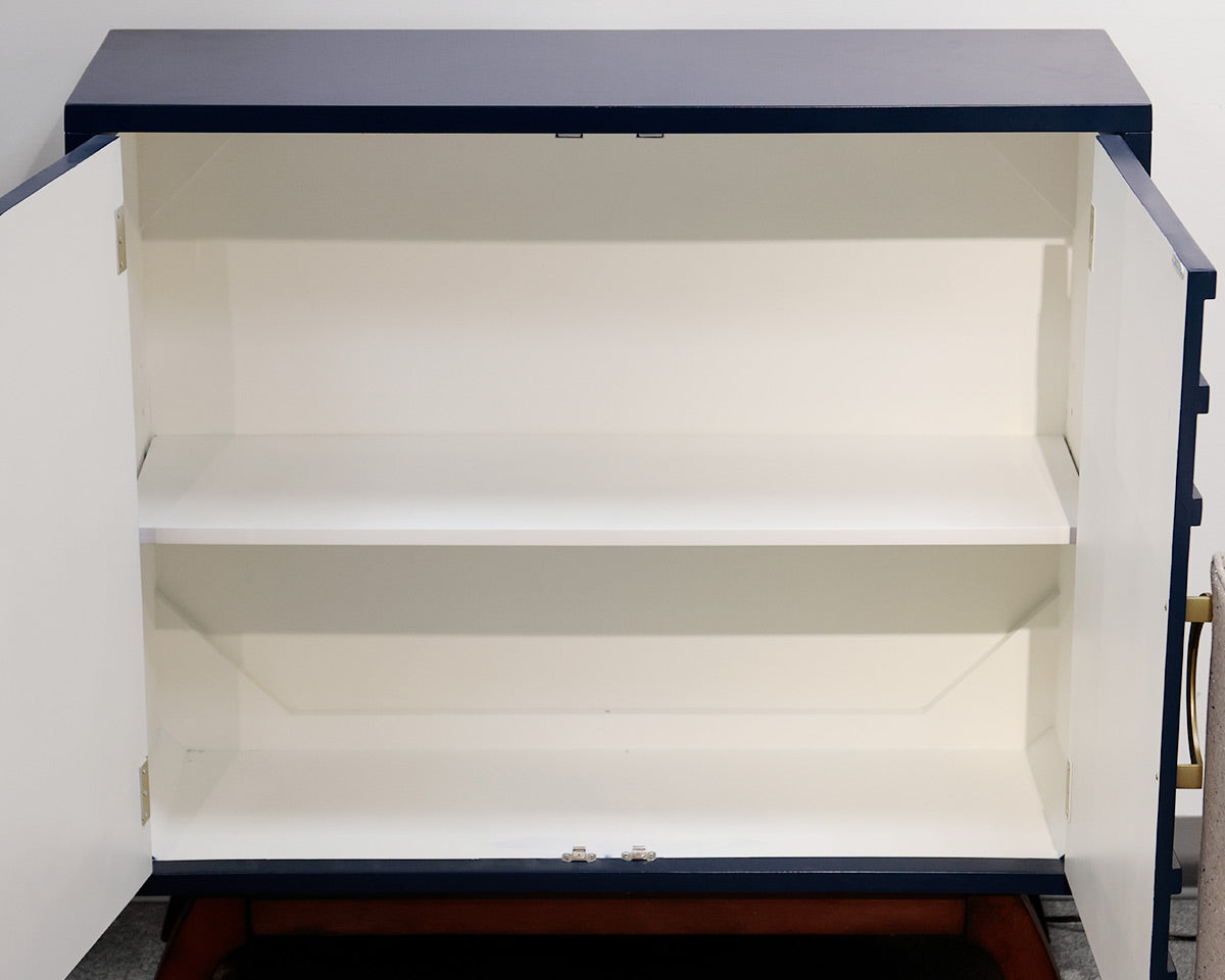 Navy Blue Two-Door Console