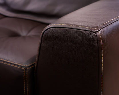 Roche Bobois Brown Leather Sectional