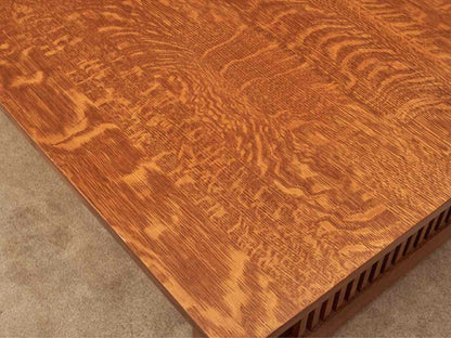 Stickley Mission Solid Oak ( 89-767)  Cocktail Table With Lower Shelf