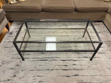 Pottery Barn 'Tanner' Glass Top Cocktail Table