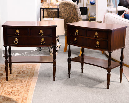 Pair of Hickory Chair Mahogany Side Tables
