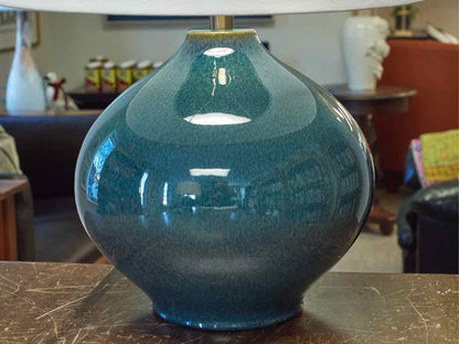 Corrine High Mottle Blue Ceramic Table Lamp