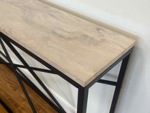 Faux Marble Console on Metal Base