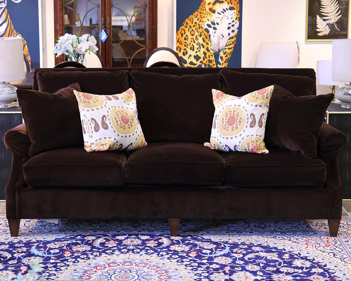Pearson 3-Cushion Sofa in Chocolate Brown