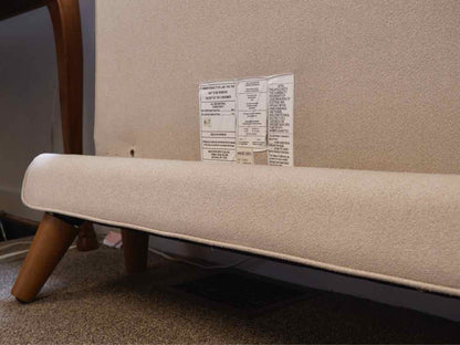 West Elm Ivory Upholstered Full Platform  Bed