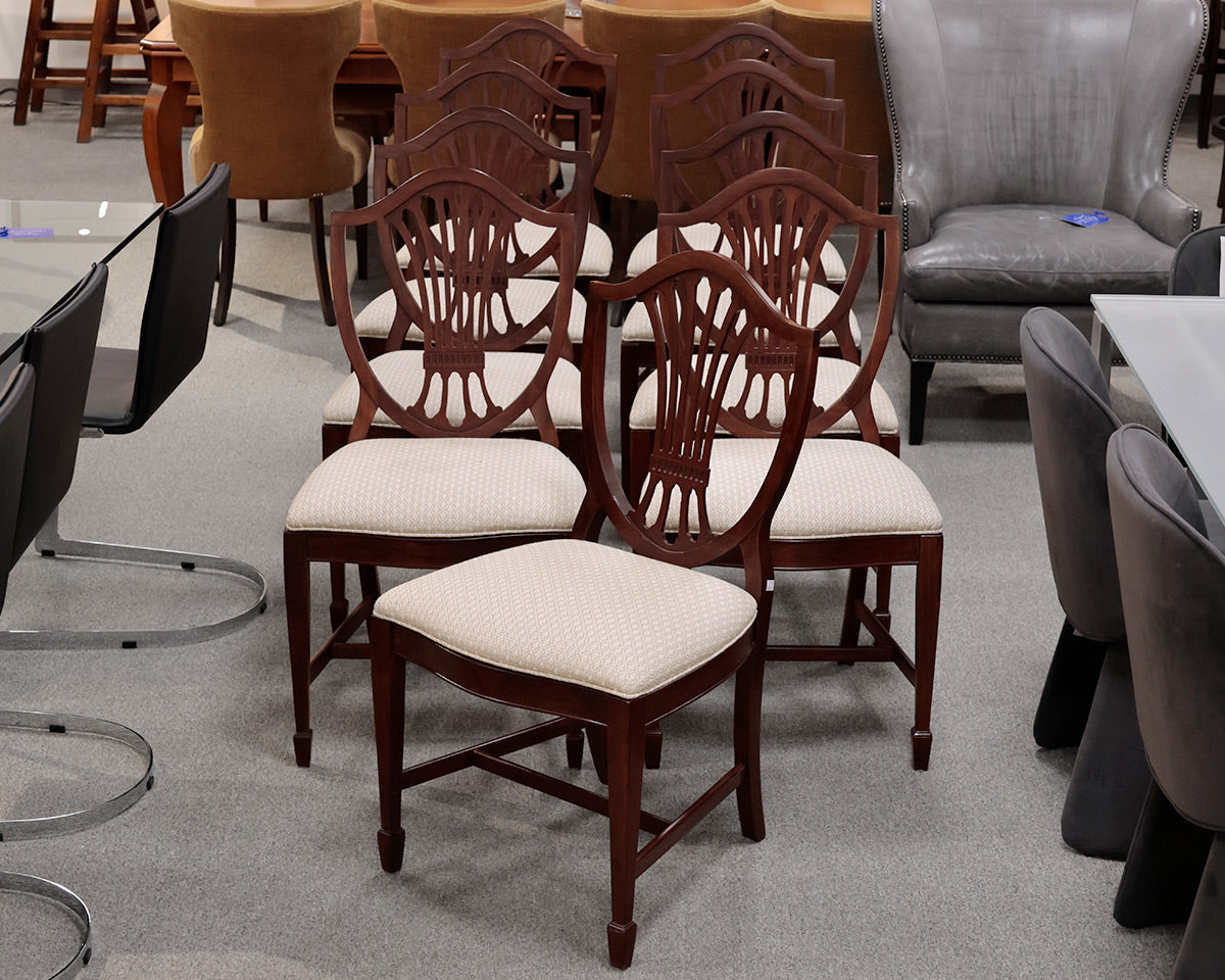 Set of 9 Shield Back Dining Chairs