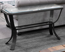 Charcoal and Glass Console