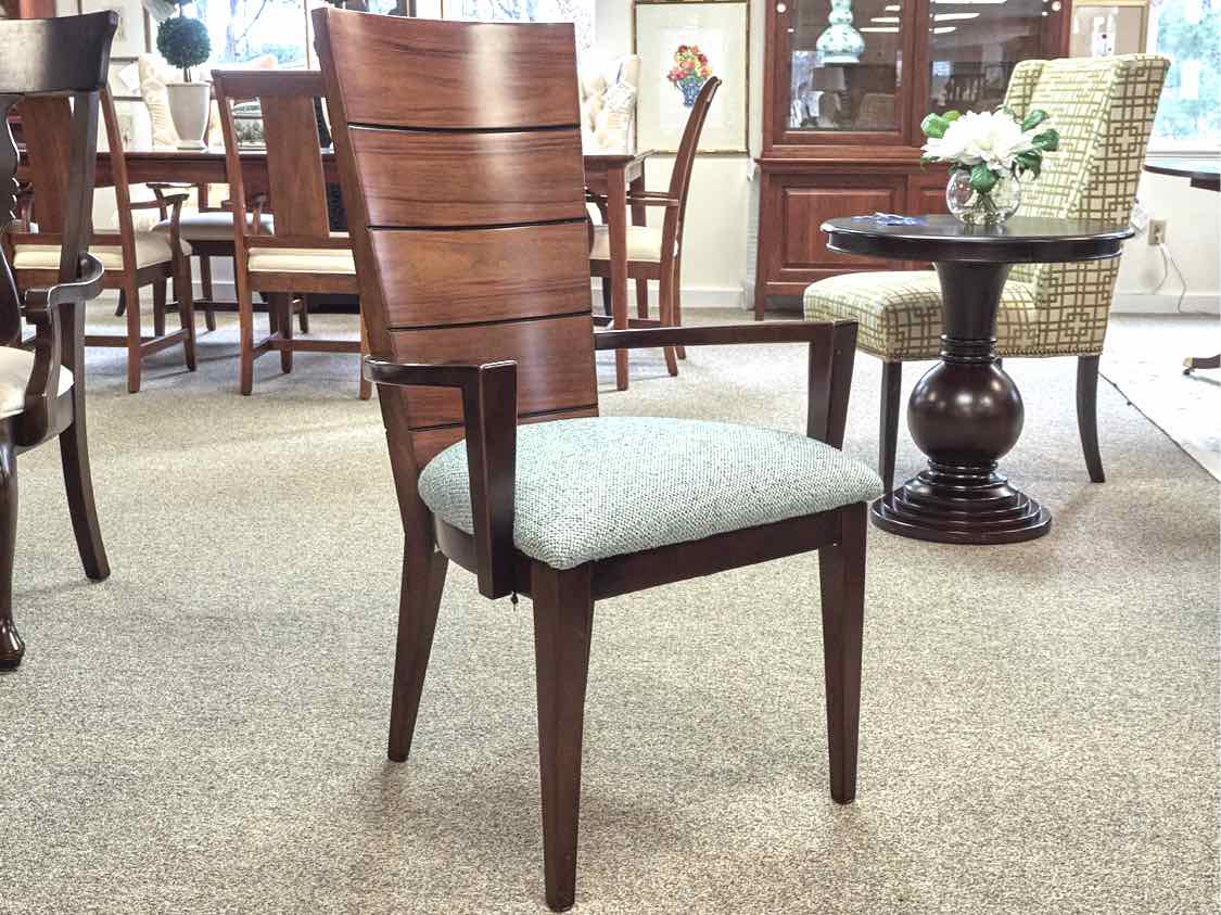 Set of 6 Giorgio Collection Art Deco Dining Chairs with Sunbrella Fabric Seats