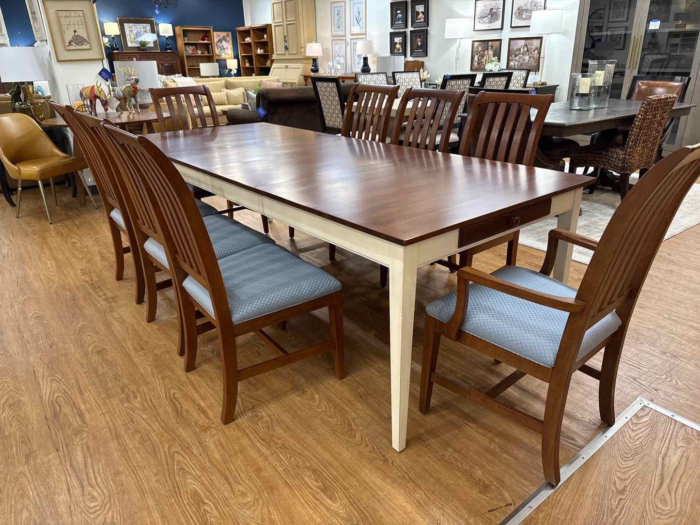 Ethan Allen Dual Tone Table & Chair Set