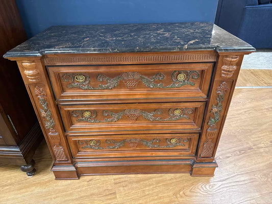 Pulaski Marble Top 3-Drawer Bachelor Chest