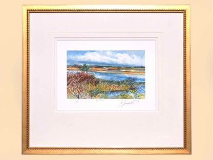 "Low Country IV" Signed Numbered Double Matted Print in Gold Frame