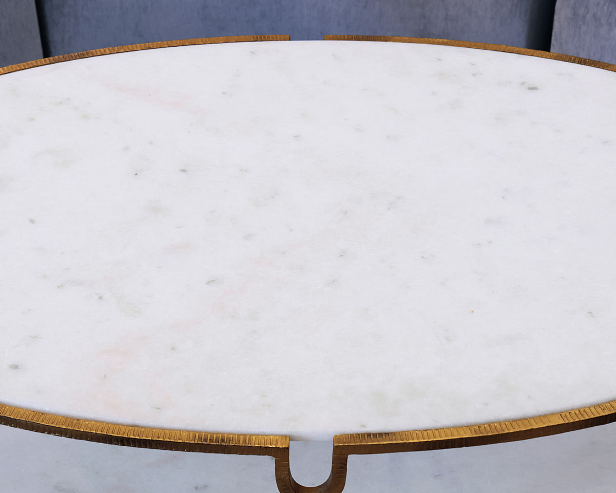 Global View Iron and Stone Cocktail Table