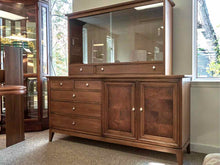 RWay Light Cherry MCM Two Piece Hutch