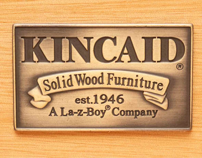 Kincaid Oak 6 Drawer Tall Chest with Brass Hepplewhite Handles