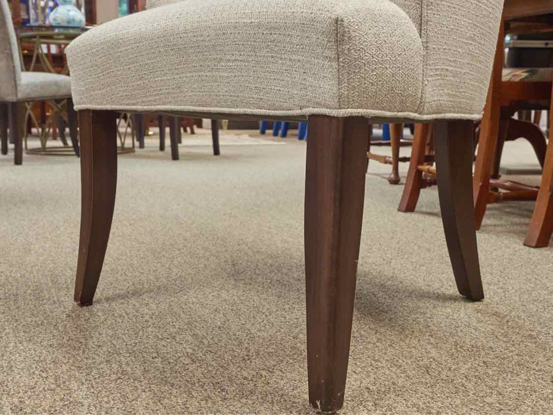 Pair of Host & Hostess Chairs in Gray Tweed