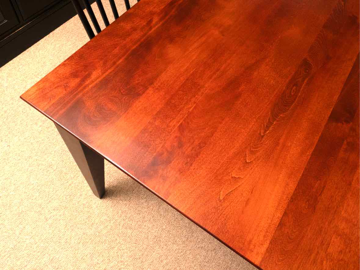 Canadel Birch Top & Black Finish Table & 4 Black Shaker Style Chair Set