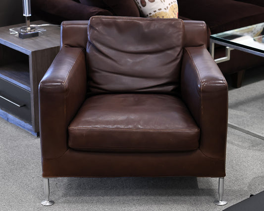 B&B Italia Brown Leather Chair