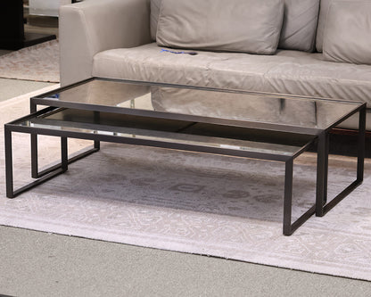 Set of 2 Restoration Hardware Astor Nested Cocktail Tables