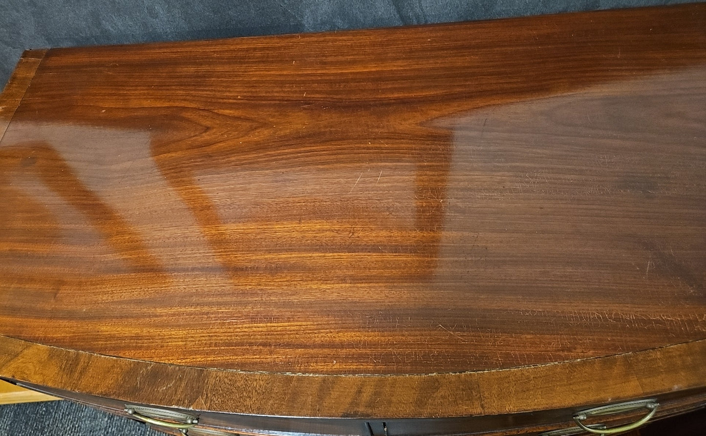5 Drawer Inlaid Mahogany Chest