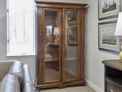 Alderwood 2 Glass Door Display Cabinet  with 3 Shelves