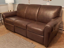 La-Z-Boy Espresso Brown Leather 3 Cushion 2 Seat Power Leg  Reclining  Sofa