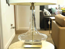 Clear & Brass Table Lamp