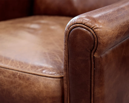 Pottery Barn Brown Leather Recliner