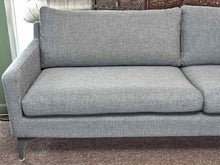 All Modern 2 Cushion Salt & Pepper Upholstered Sofa