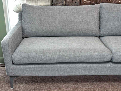 All Modern 2 Cushion Salt & Pepper Upholstered Sofa