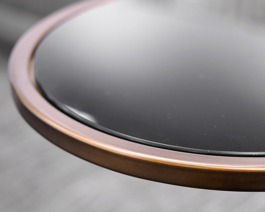 Patinaed Brass Circular C Table