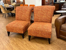 Pair of Terracotta Paisley Slipper Chairs